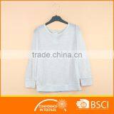 White Loose Blank Plain Crewneck Baby Girl Hoodies thumbnail-1