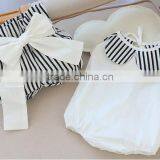 New Baby Girl Western Wear Woven Stripes Cute Baby Girl Clothes thumbnail-2