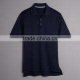 Textured 100% Polyester Company Workday Uniform Customize Brandmark Above Left Sleeve Hem Polo Open Hem Sleeves Style Mens Polo thumbnail-5