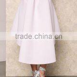 2016 Customized Women White Box HI LO Skirt Ruffles Pleat High Waist Women Fashion Custom Skirts thumbnail-5