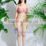 Women's Sexy Mermaid Print Polyster Spandex Strap Triangle Bikini Swimsuits.