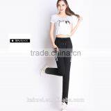 2017 Wholesale Oversize Life Gym Good Quality Comfortable Tracking Pants Woman CVC(60/40) thumbnail-1