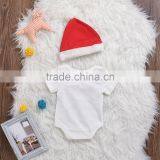 S60686B New Babys Cotton Bodysuits Climbing 2 Pieces Clothing Sets Short Sleeve Romper+ Hat thumbnail-2