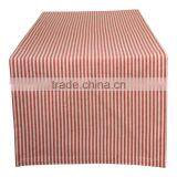 100% Cotton Red Striped Table Cloth From India thumbnail-3