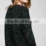 Ladies Cowl Neck Side Slit Loosev Fancy Knitting Patten Pullover Sweater for Wholesale thumbnail-2