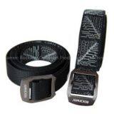 Alloy buckle jacquard nylon belt narrow two sides belts, buckle and strap can be seperated