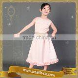 Rosebud Flower Trim Kids Evening Dress