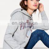 Ladies Fleece Hoodie With Drawstring Printing Hoodie thumbnail-2