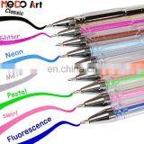 Rainbow Pack 24 Colors Gel Pens Set Metalic Glitter Pastel Neon Gel Ink Pen Set thumbnail-6