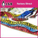 2.5cm Colorful Ribbon Embroidered Trims 2016 Cheapest Custome Woven Jacquard Ribbon