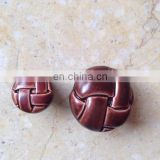 Fancy large plastic leather button for coat