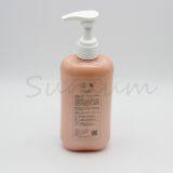 Free Sample 500ml Orange Flat Plastic Cosmetic Body Wash Bottle With Lotion Pump thumbnail-3