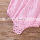 2019 Striped Print Girls Long Flare Sleeve Romper Tops & Baby White Hole Pants Outfits 2pcs Set thumbnail-4