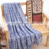 Wholesale High Quality Soft Pink Throw Blanket With Tassels For Home thumbnail-1