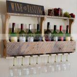 Custom Unfinished Vintage Wooden Wine Holder Rack,wood Wine Glass Racks thumbnail-4