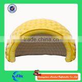 Durable Yellow Round Canvas Tent Inflatable Dome House for Camping Inflatable Snow Globe Tent for Sale thumbnail-1