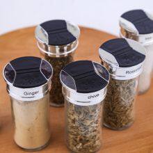 6 Jars Rotating Rack Set Spice Organizer Rack Kitchen Cabinet Spice Rack thumbnail-5