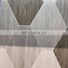 Foshan 600x600 Wood Pattern Fashion Shape Bathroom Matte Finish Anti-slip Ceramic Tiles Manufacture Porcelain Tile