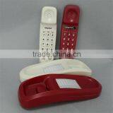 red color wall mount corded bathroom or guest room slim wall telephone