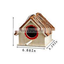 100% Natural Wood Lightweight and Durable Quality Handmade Bird House 6.29x6.88x5.9 Inches thumbnail-2