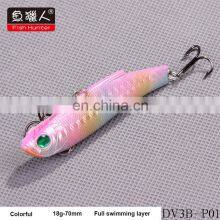 Sea Bass Fishing Lures Wholesale Fish Hunter DV3B VIB 70MM 18G Lures Fishing Bait Minnow Lure Trout thumbnail-2