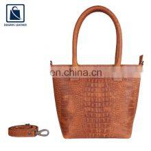 Manufacturer of Zip Closure Type and Cotton Lining Material Women Genuine Leather Handbag thumbnail-2