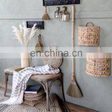 Hot Sale Water Hyacinth and Jute Antique Wicker Wall Hanging Baskets for Plants Accessories Flower Holder Supplier thumbnail-3