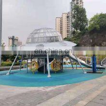 Combines PE Wooden Outdoor Playground and Customized Amusement Equipment Stainless Steel Slide thumbnail-3
