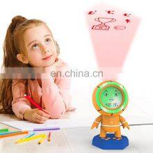 Creative Basketball Shape Projection Alarm Clock Color Luminous Wake Up Children's Alarm Clock Sleep Training Clock thumbnail-4