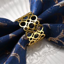 Gold Napkin Ring Metal Hallow Out Vortex Napkin Buckle Creative Tableware Decoration thumbnail-3