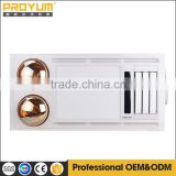 Ceiling mounted PTC ceramic Bathroom heater with 2 infrared golden lamps for long life of intelligent display SAA approval