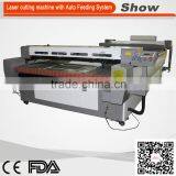 AZ-1612F Auto Feeding lace fabric Paper box leather bracelet Laser Cutting Machine For Sale