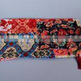 Wholesale New Lady Fashion Patch Printed Cotton Scarf With Tassel thumbnail-3