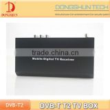 Tope rate DVB-T T2 digital car tv tuner with AV output