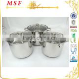 MSF Stock Pots 6pcs Stainless Steel Cook Set MSF-3938