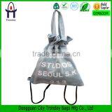 Multipurpose Jean Material Shopping Bag Drawstring Tote Shopping Bag Handbag thumbnail-1