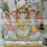 Decorative White Marble God Ganesh Statue thumbnail-1