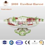 Popular home decore luxury ceramic fruit plate