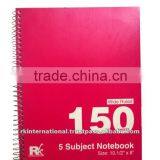 5 Subject Notebook With Spiral Bound