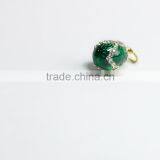 Customized Metal Green Enamel Pendant Crystal Stone thumbnail-2