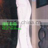 White Beautiful Girl Statue Abstract Art Marble Hand Carving Sculpture For Garden, Home, Street, Decoration And Restaurant