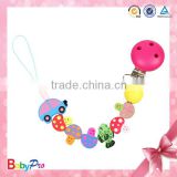 Baby DIY LETTERS Pacifier Holder Anti-out Chain Wooden Baby Pacifier Chain