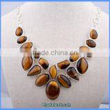 Wholesale New Arrival Yellow Tiger Eye Gemstone Necklaces GN-N002 thumbnail-1