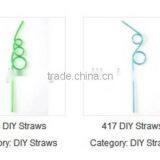 Different Color and Shapes Party Crazy Straw thumbnail-2