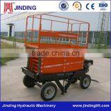 4 Wheels Hydraulic Towable Scissor Lift Platform Equipment for Sale thumbnail-2