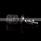 Silver Gold Black Painting Men's Cuff Links Wedding Party Antique Cufflinks for Sale thumbnail-6