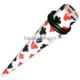 Print Stretching Tapers, Playing Card Suits, Body Jewelry thumbnail-1