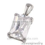 Hign End Casting Square Shape Stainless Steel Zircon Jewelry