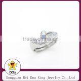 2015 Shiny and Sparkling Heart Sharp Rhinestone Stainless Steel Rings thumbnail-1