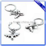 Unique Zinc Alloy Nickel Plating 3D Airplane Keychain